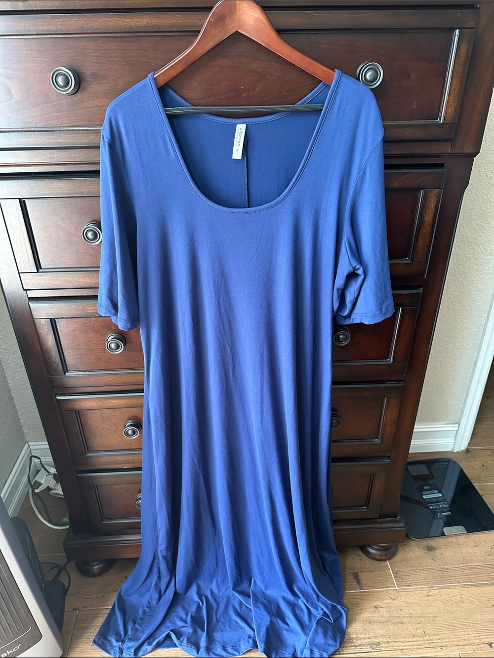 Macy's Royal Blue Scoop Neck Maxi Dress